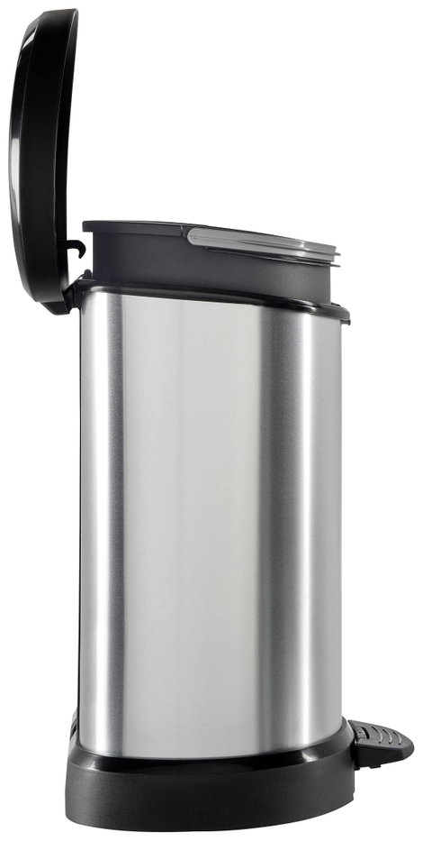 Curver DECO Bin 240568 Szemeteskuka 15 l (Sz x Ma x Mé) 303 x 448 x 268 mm Ezüst, Fekete 1 db 3. kép