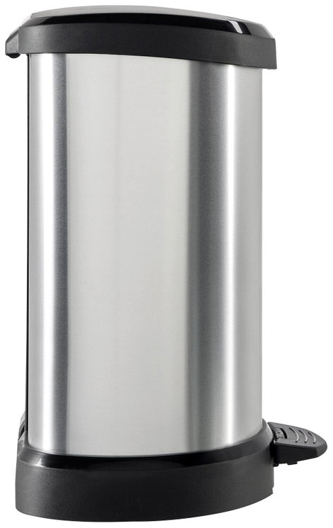 Curver DECO Bin 240568 Szemeteskuka 15 l (Sz x Ma x Mé) 303 x 448 x 268 mm Ezüst, Fekete 1 db 4. kép