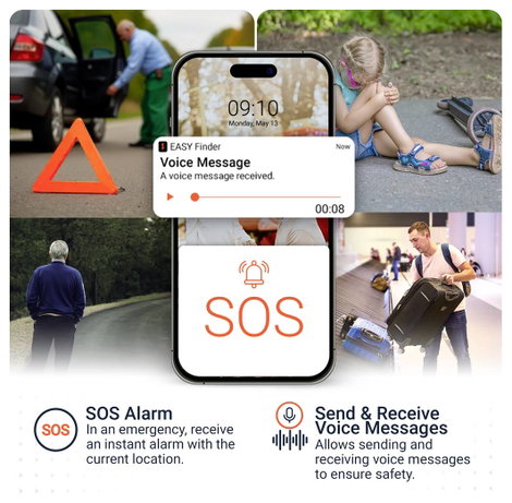 PAJ GPS EASY FINDER 4G GPS adatgyűjtő Személykövetés, Multifunkciós követés, Poggyász nyomkövetőrend 4. kép