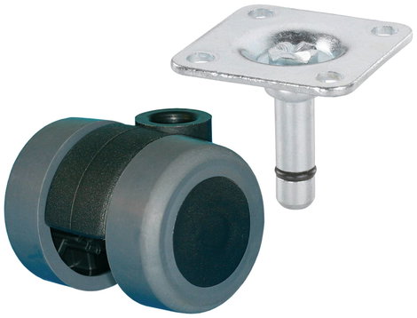 dörner + helmer 761340 761340 Dupla görgő KerékØ: 35 mm Teherbírás (max.): 70 kg 1 db
