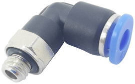 TRU COMPONENTS Hajlított összekötő PL4-M5C Cső átmérő: 4 mm Menet méret: M5 x 0.8 1 db