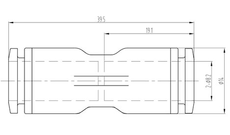 TRU COMPONENTS Egyenes összekötő PU8 Cső átmérő: 8 mm 1 db 2. kép