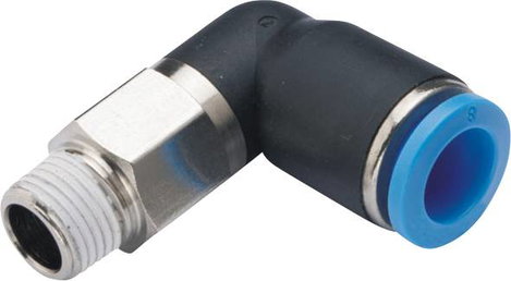 TRU COMPONENTS Hajlított összekötő GPL8-01 Cső átmérő: 8 mm Menet méret: R1/8 1 db