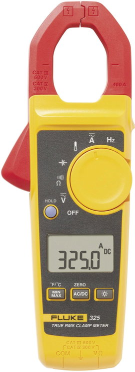 Fluke 325 Lakatfogó, Kézi multiméter Kalibrált (ISO) digitális CAT III 600 V, CAT IV 300 V Kijelző (