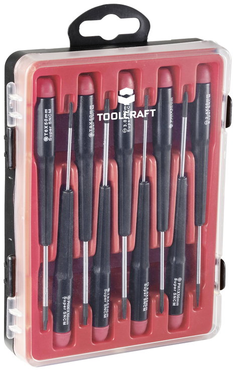 Precíziós csavarhúzó készlet, 9 részes, Toolcraft TO-7850262 2. kép