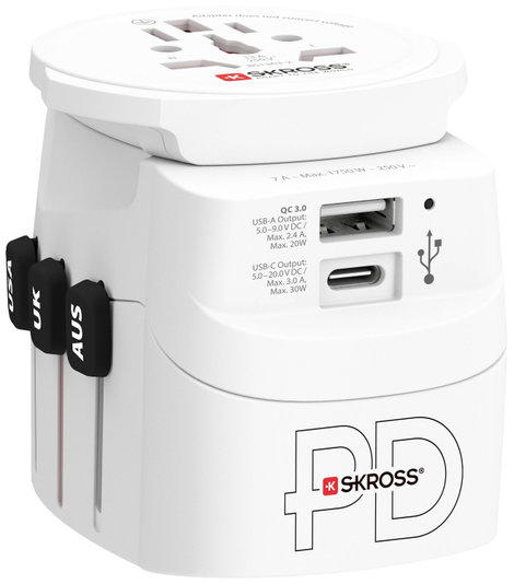 Skross 1.302473 Úti töltő PRO Light USB AC30PD World 3. kép