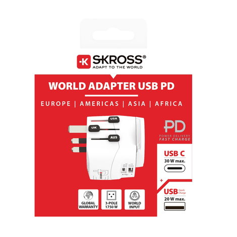 Skross 1.302473 Úti töltő PRO Light USB AC30PD World 4. kép