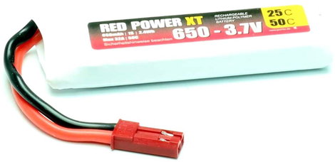 Red Power Akkucsomag, LiPo 3.7 V 600 mAh 25 C Soft doboz JST, BEC