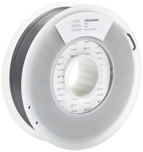 UltiMaker 227329 Ultimaker 3D nyomtatószál PETG vegyileg ellenálló, hőálló 2.85 mm 750 g Szürke 1 db