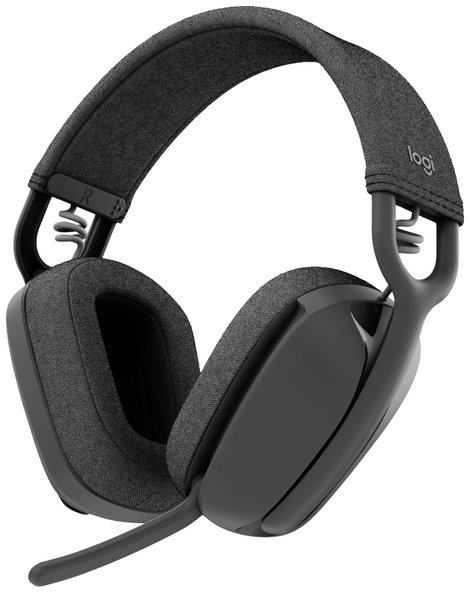 Logitech ZONE VIBE 100 Over Ear headset Bluetooth® Stereo Grafit mikrofon zajelnyomás, Noise Cancell