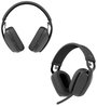 Logitech ZONE VIBE 100 Over Ear headset Bluetooth® Stereo Grafit mikrofon zajelnyomás, Noise Cancell 4. bélyegkép