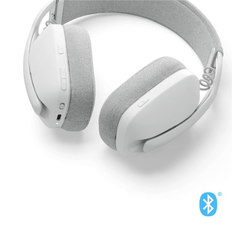 Logitech ZONE VIBE 100 Over Ear headset Bluetooth® Stereo Fehér mikrofon zajelnyomás, Noise Cancelli 3. kép