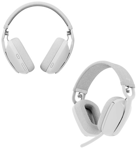 Logitech ZONE VIBE 100 Over Ear headset Bluetooth® Stereo Fehér mikrofon zajelnyomás, Noise Cancelli 4. kép
