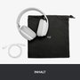 Logitech ZONE VIBE 100 Over Ear headset Bluetooth® Stereo Fehér mikrofon zajelnyomás, Noise Cancelli 5. bélyegkép