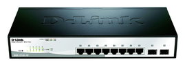 D-Link DGS-1210-10/E Hálózati switch, RJ45/SFP 8 + 2 Port 20 GBit/s