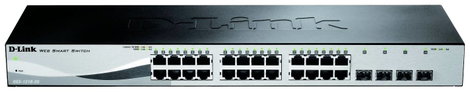 D-Link DGS-1210-28/E Hálózati switch, RJ45/SFP 24 + 4 Port 56 GBit/s