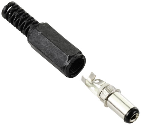 TRU COMPONENTS Kisfeszültségű csatlakozó Dugó, egyenes 5.5 mm 2.1 mm 1 db 4. kép