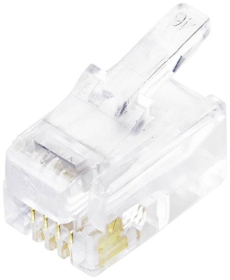 TRU COMPONENTS TRU Components 4P4C RJ10 moduláris csatlakozó TC-10336056 Dugó, egyenes Pólusszám 4P4
