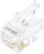 TRU COMPONENTS TRU Components 4P4C RJ10 moduláris csatlakozó TC-10336056 Dugó, egyenes Pólusszám 4P4 bélyegkép