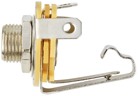 TRU COMPONENTS TC-10336004 Jack csatlakozó, 6,35 mm Alj, beépíthető, függőleges Pólusszám: 2 1 db 2. kép