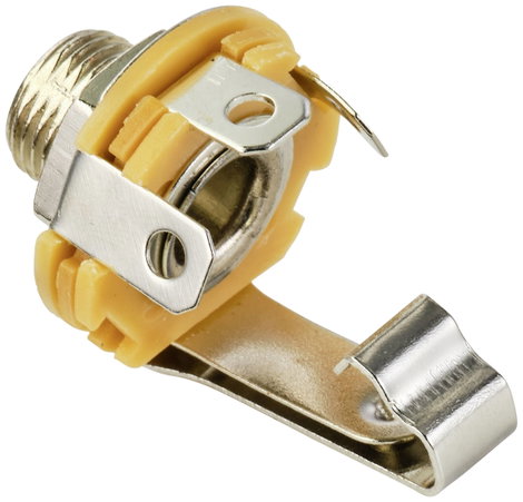 TRU COMPONENTS TC-10336004 Jack csatlakozó, 6,35 mm Alj, beépíthető, függőleges Pólusszám: 2 1 db 3. kép