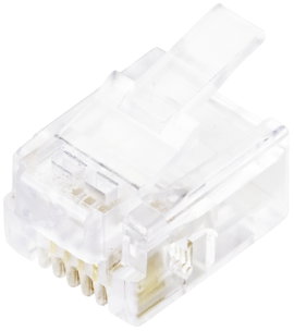 TRU COMPONENTS TRU Components 6P4C RJ11 moduláris csatlakozó TC-10336036 Dugó, egyenes Pólusszám 6P4