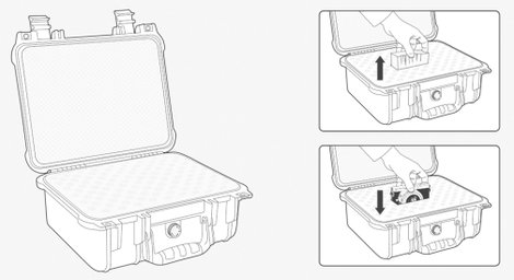 TOOLCRAFT TO-7746843 Szabadban használható koffer (H x Sz x Ma) 250 x 270 x 125 mm 4. kép