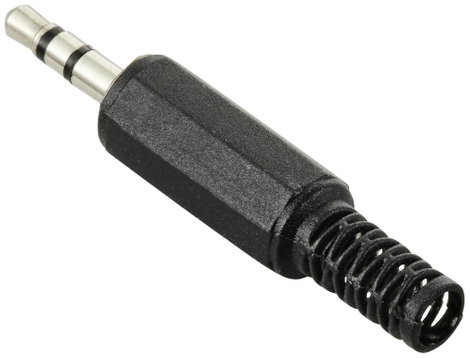 TRU COMPONENTS TC-10338320 Jack csatlakozó, 3,5 mm Dugó, egyenes Pólusszám: 1 Sztereo Fekete 1 db 2. kép