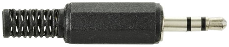 TRU COMPONENTS TC-10338320 Jack csatlakozó, 3,5 mm Dugó, egyenes Pólusszám: 1 Sztereo Fekete 1 db 3. kép