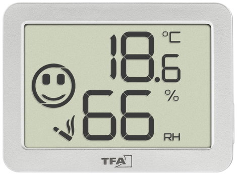 TFA Dostmann 30.5055.02 Hőmérséklet- és légnedvesség mérő Fehér 3. kép