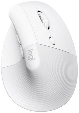 Logitech Lift for Mac Vertical Ergonomic Ergonomikus egér, WLAN egér Vezeték nélküli Optikai Világos