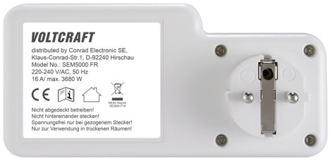 Energiafogyasztás mérő (francia), VOLTCRAFT SEM5000 FR 3. kép