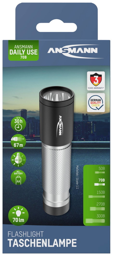 Ansmann Daily Use 70B LED Kézilámpa Elemekről üzemeltetett 70 lm 30 óra 65 g 10. kép