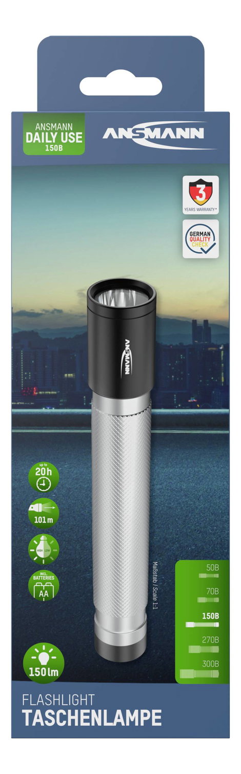 Ansmann Daily Use 150B LED Kézilámpa Elemekről üzemeltetett 150 lm 20 óra 107 g 10. kép