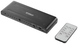 SpeaKa Professional SP-HDA-550 4 port HDMI switch ARC (Audio Return Channel) 4096 x 2160 pixel