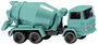 Wiking 0945 08 N Tehergépjármű modell Mercedes Benz Cementkeverő víz kék bélyegkép