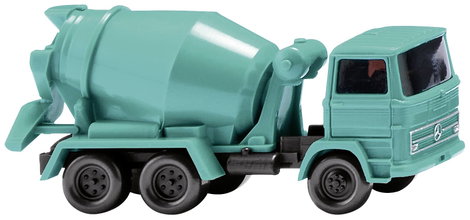 Wiking 0945 08 N Tehergépjármű modell Mercedes Benz Cementkeverő víz kék