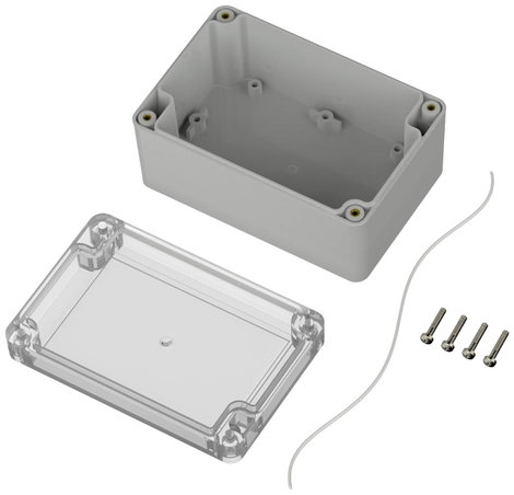 TRU COMPONENTS TC-10860604 Univerzális műszerdobozok ABS-PC Élénk szürke 1 db 2. kép