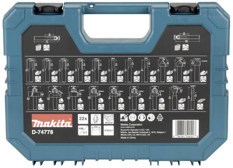 Makita D-74778 Maró készlet Szár átmérő 8 mm 22 részes 2. kép