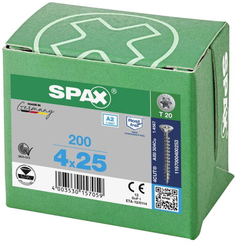 SPAX SPAX Seko-T 1197000400203 Facsavar 4 mm 20 mm Torx, E TORX 88091 Nemesacél V2A Rozsdamentes 200 3. kép
