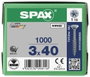 SPAX SPAX Seko-T-Tg 191010300405 Facsavar 3 mm 40 mm Torx, E TORX Acél Galvanikusan cinkezett 1000 d 3. bélyegkép