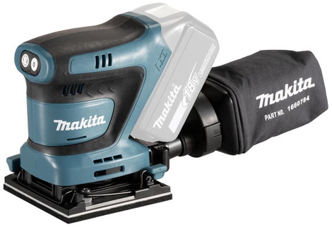 Makita DBO480Z Akkus rezgőcsiszoló akku nélkül 18 V 102 x 112 mm