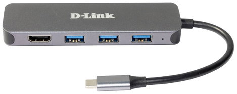 D-Link DUB-2333 5 port USB-C® (USB 3.1) Multiport hub Antracit 2. kép
