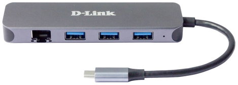 D-Link DUB-2334 5 port USB-C® (USB 3.1) Multiport hub Antracit 2. kép