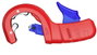 Csővágó műanyag lefolyócsövekhez 202 mm, Knipex DP50 90 23 01 BK 3. bélyegkép