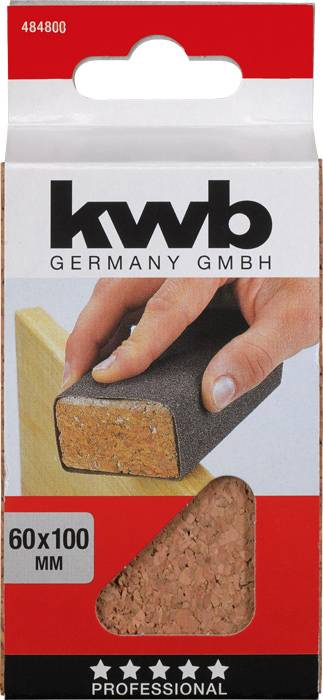 kwb 484800 Kézi csiszolóblokk, parafa, 40 x 60 x 100 mm 1 db 2. kép
