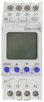 Counttec ESRD-TPD2 Időkapcsoló óra kalapsínhez 2 váltó 16 A 250 V/AC Multifunkció, Heti program, Nap bélyegkép