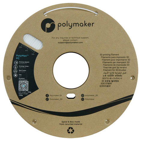 Polymaker PC02002 Polymax Tough 3D nyomtatószál PC (polikarbonát) nagy merevség, hőálló, ütésálló 1. 2. kép