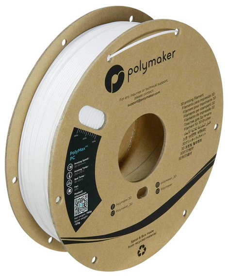 Polymaker PC02002 Polymax Tough 3D nyomtatószál PC (polikarbonát) nagy merevség, hőálló, ütésálló 1. 4. kép