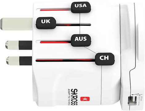 Skross 1.302539 Úti adapter Pro World & USB